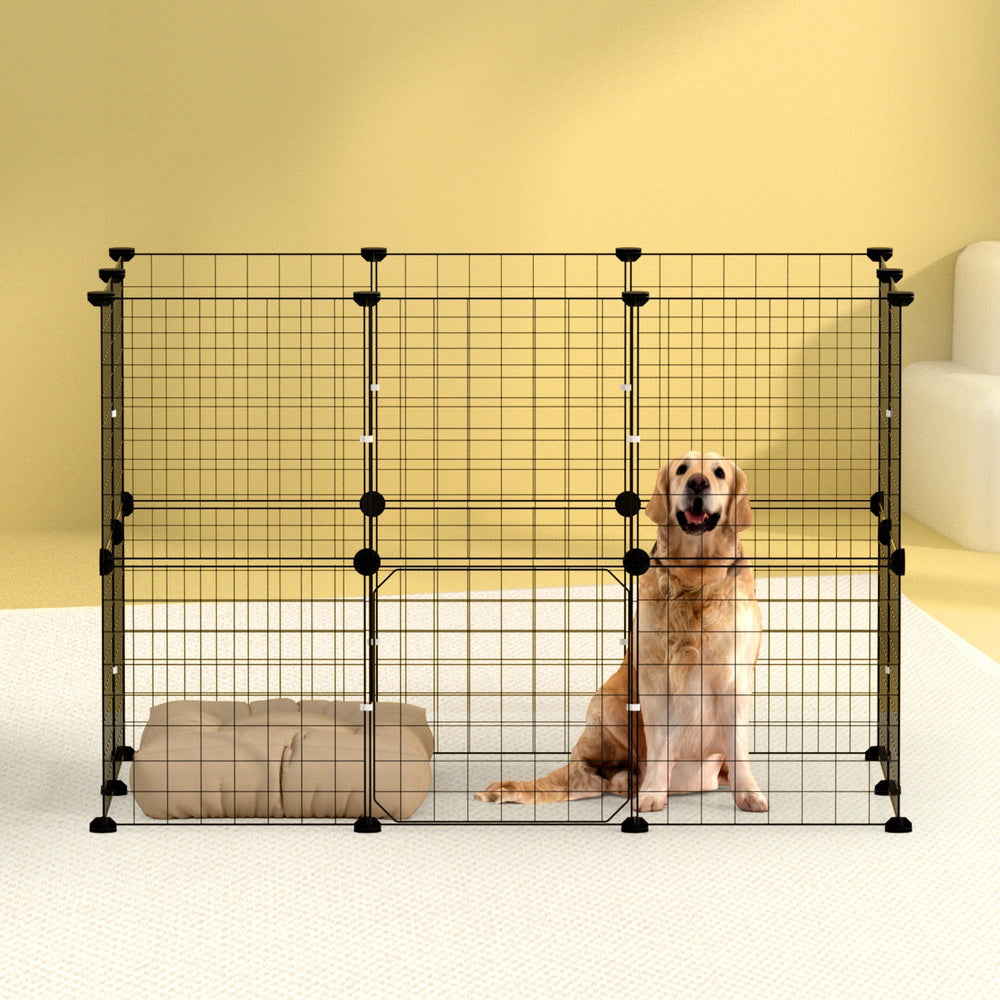 i.Pet Pet Dog Playpen Enclosure Cage 20 Panel Puppy Fence