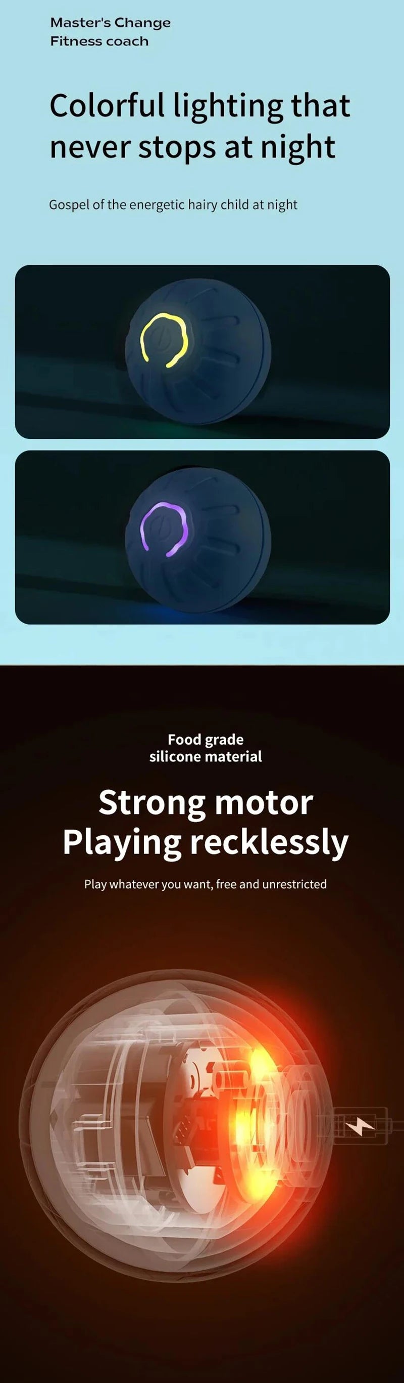 Electronic Interactive Pet Toy Moving Ball