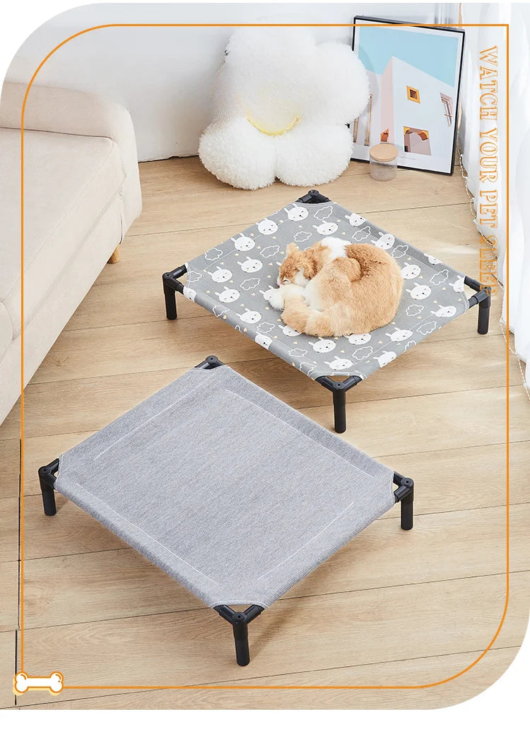 Folding and elevated bed for Pets