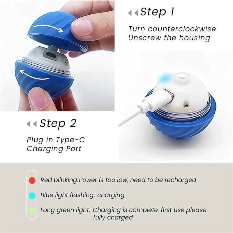 Electronic Interactive Pet Toy Moving Ball