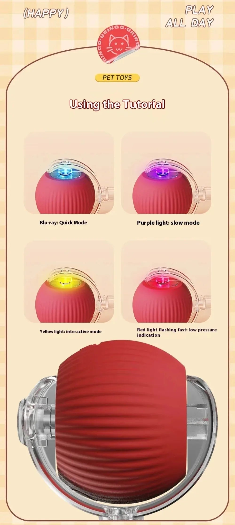 Cat Interactive Ball Toy