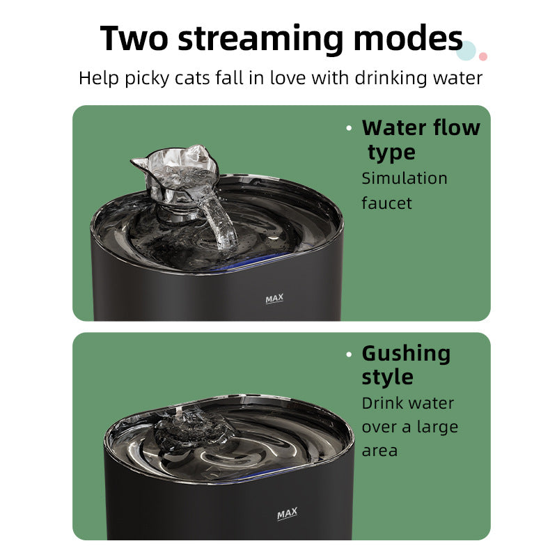 Introductory Version Automatic Pet Drinking Fountain for Cats & Dogs - Filtered Flowing Water