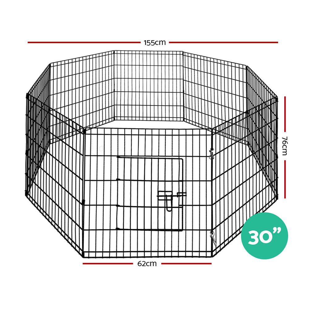 i.Pet 30" 8 Panel Dog Playpen Pet Fence