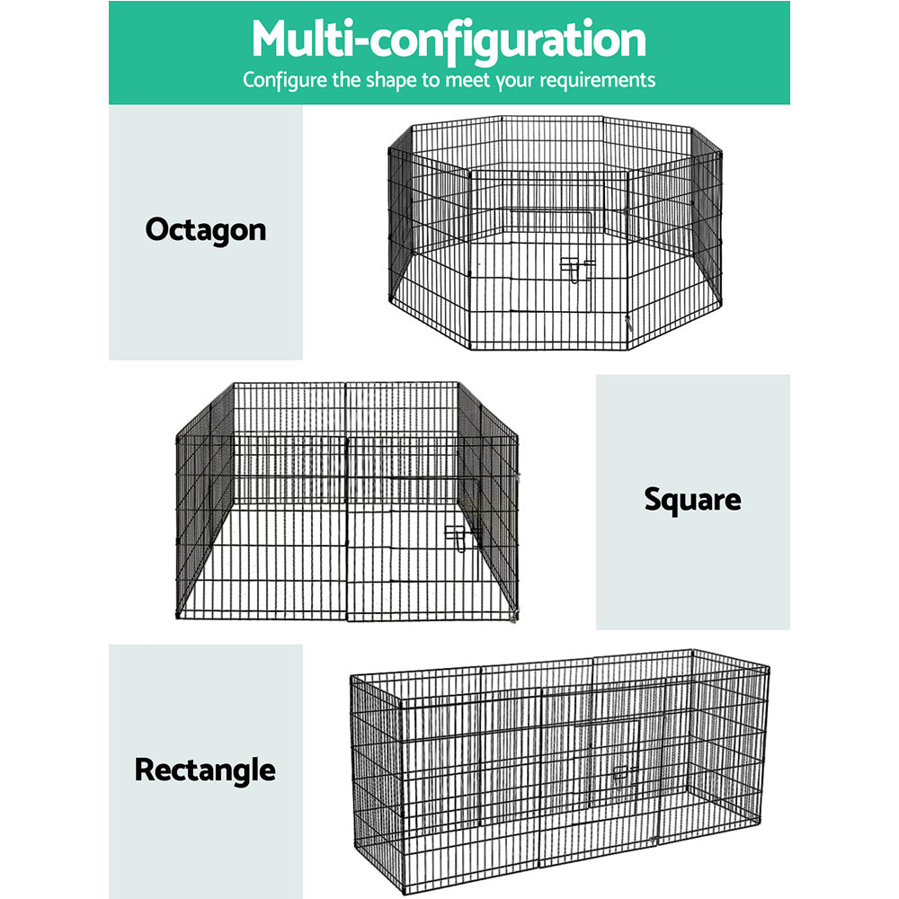 i.Pet 30" 8 Panel Dog Playpen Pet Fence