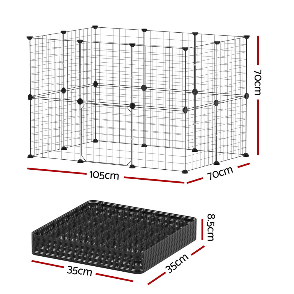i.Pet Pet Dog Playpen Enclosure Cage 20 Panel Puppy Fence