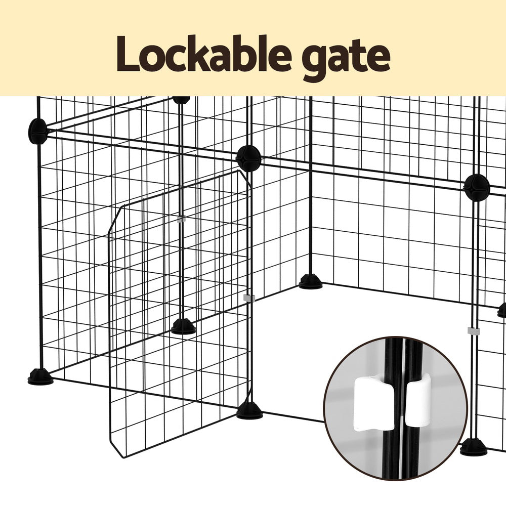 i.Pet Pet Dog Playpen Enclosure Cage 20 Panel Puppy Fence