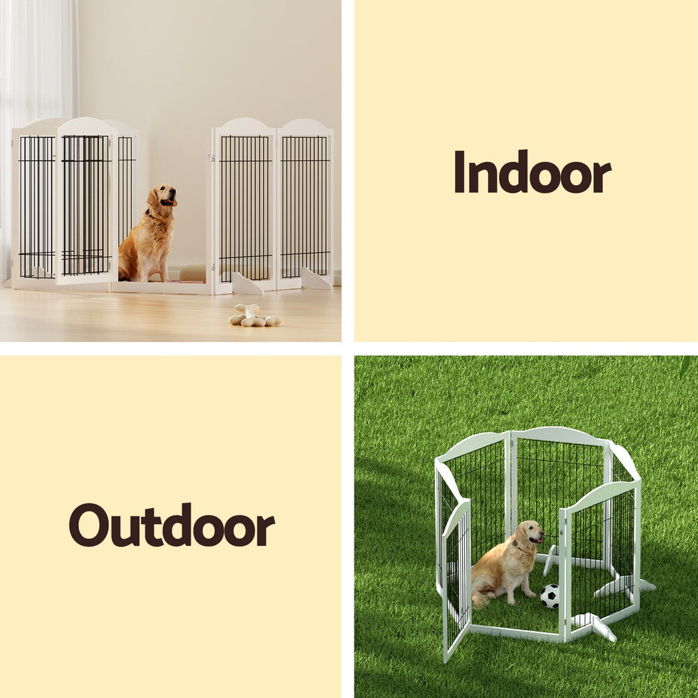 i.Pet Dog Playpen Enclosure 6 Panel