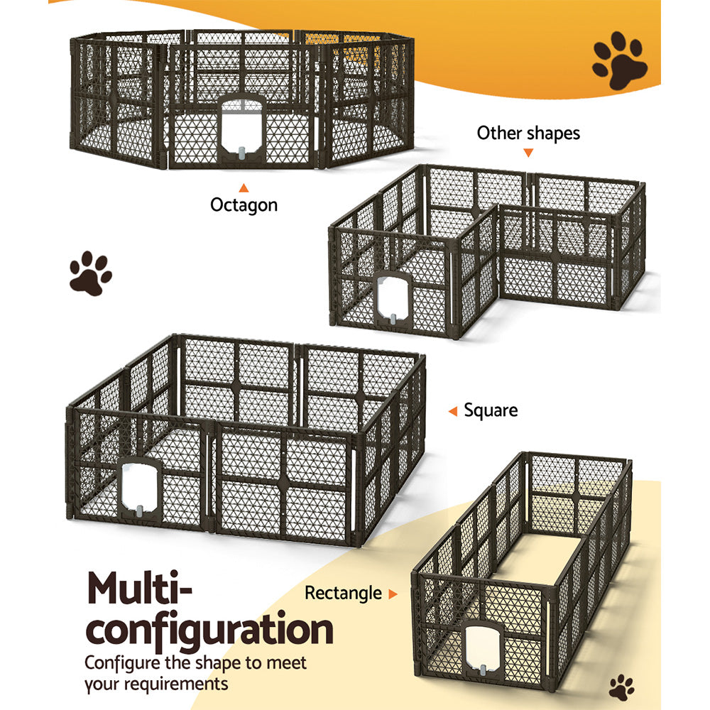 i.Pet Dog Playpen Enclosure 8 Panel
