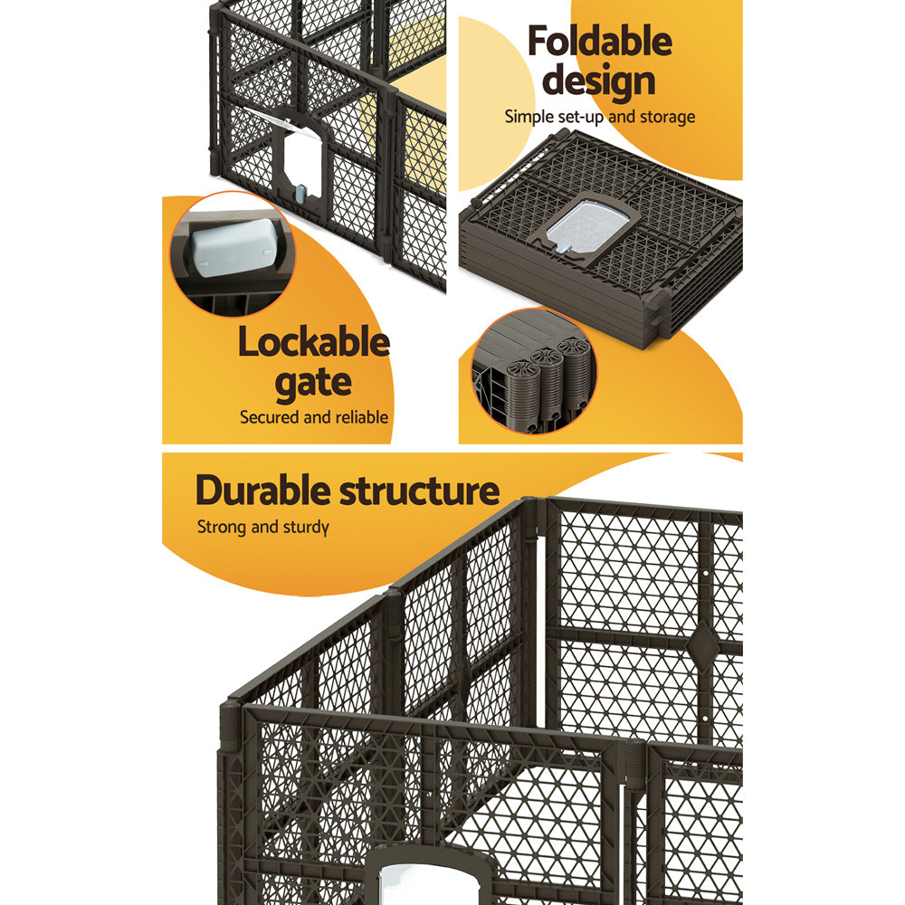 i.Pet Dog Playpen Enclosure 8 Panel