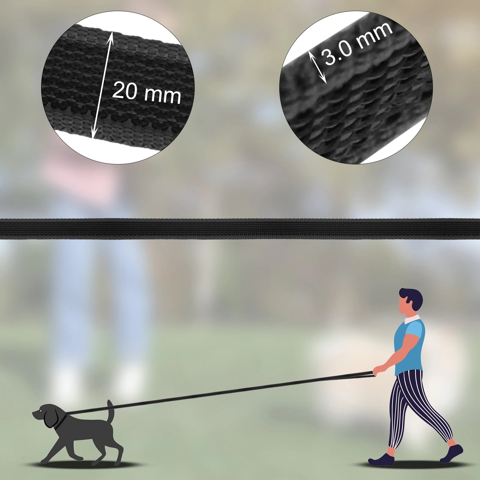 Dog Leash Latex Silk