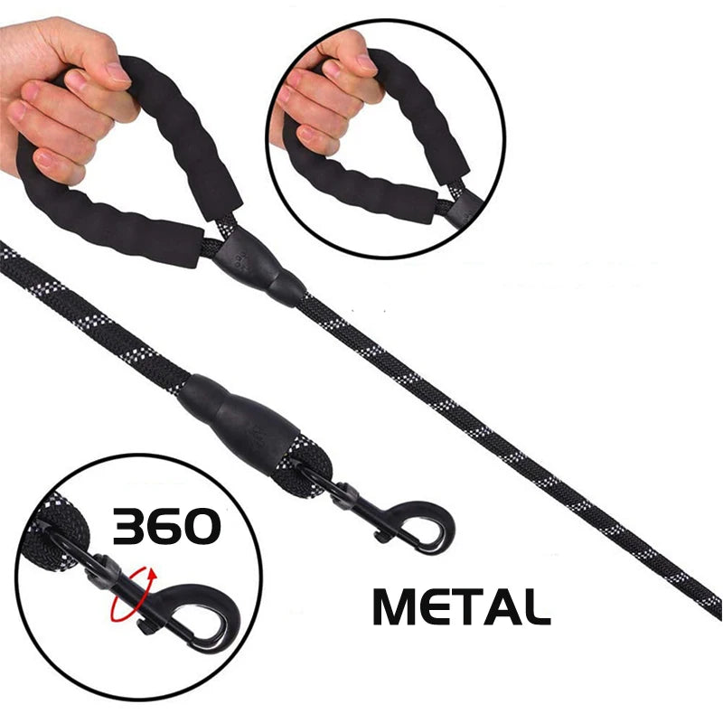 Dogs Soft Handle Reinforced Leash