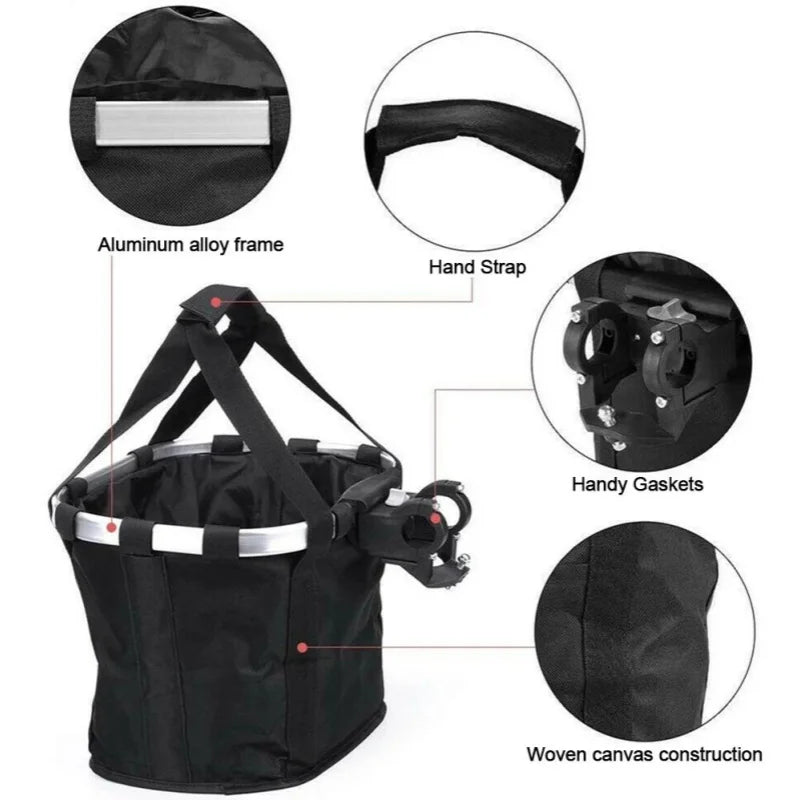 Bicycle Front Basket Bike Small Pet Carry Pouch