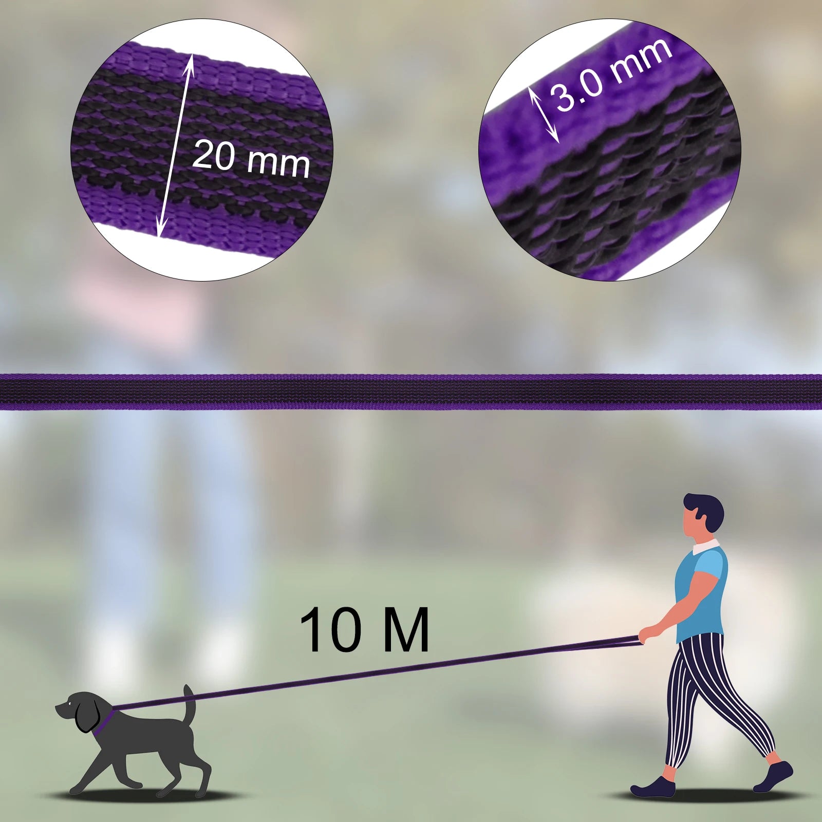 Dog Leash Latex Silk