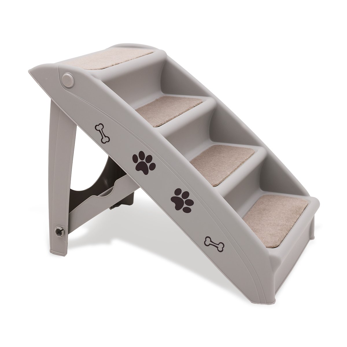 Furtastic Foldable Pet Stairs in Grey - 50cm