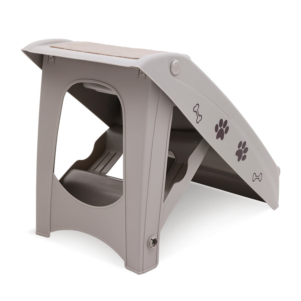 Furtastic Foldable Pet Stairs in Grey - 50cm