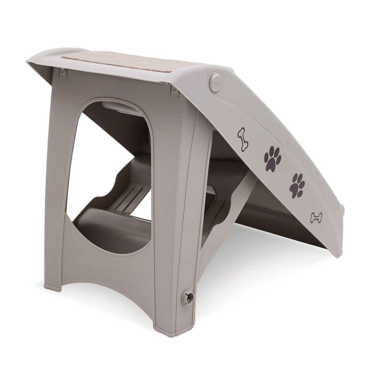 Furtastic Foldable Pet Stairs in Grey - 50cm