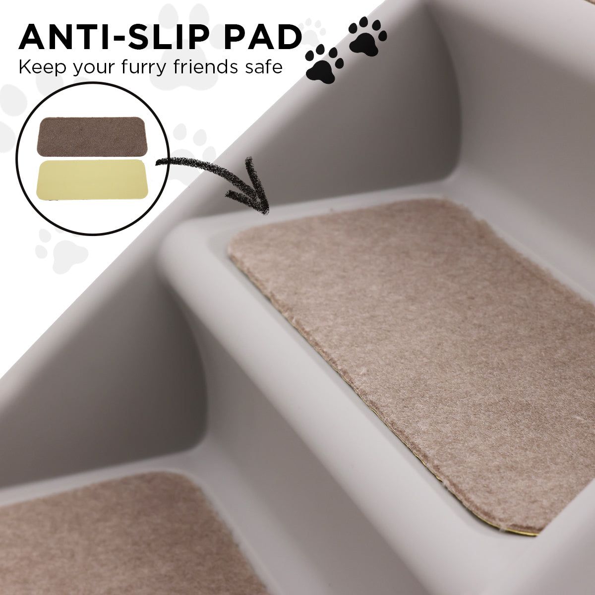 Furtastic Foldable Pet Stairs in Grey - 50cm