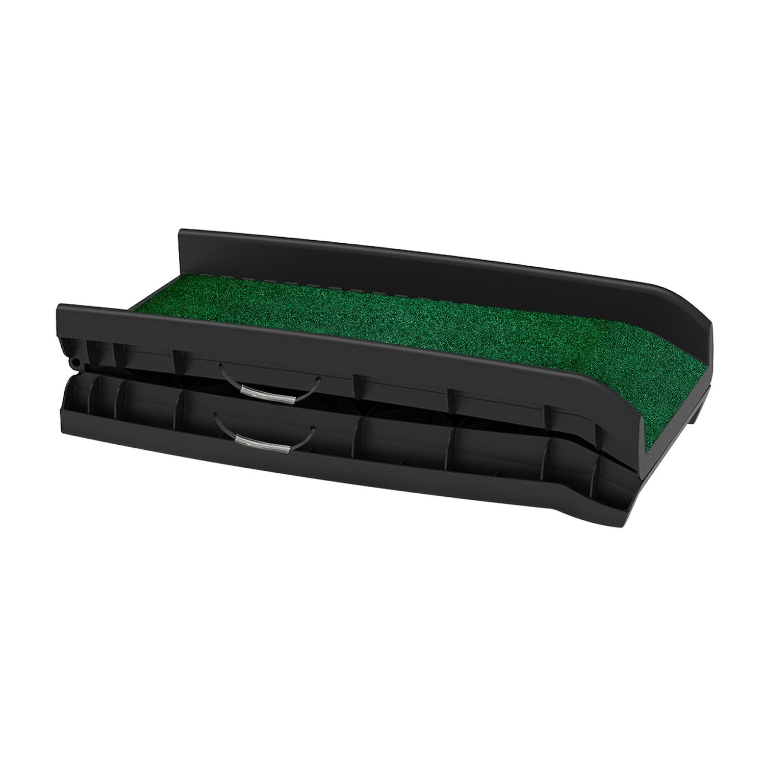 Foldable Dog Ramp with Poly-Grass Grip Surface Non-Slip UV Protection